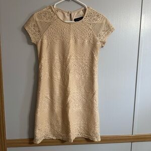 B.Darlin Elegant Cream Lace Above The Knee Dress Size Small